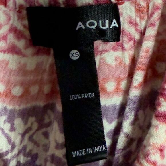 Aqua Set - Top & Wide Leg Pants Smocked Palazzo Pants Boho Hippie Womens Size XS - Picture 5 of 15